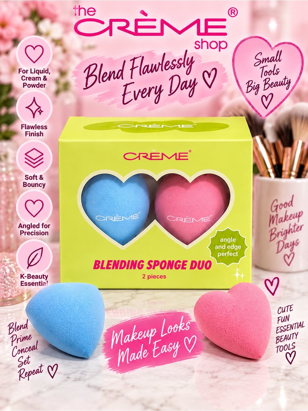 💕 The Crème Shop Blending Sponge Duo – 2 Piece Set